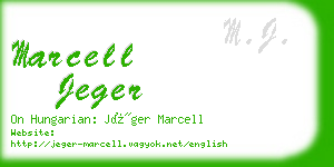 marcell jeger business card